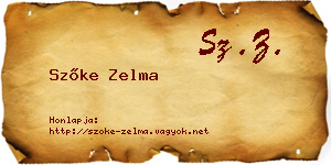 Szőke Zelma névjegykártya