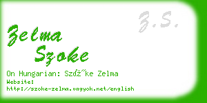 zelma szoke business card